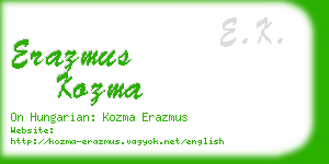 erazmus kozma business card